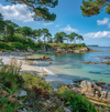 PLage de Bretagne, sauvage, sable blanc et rochers
